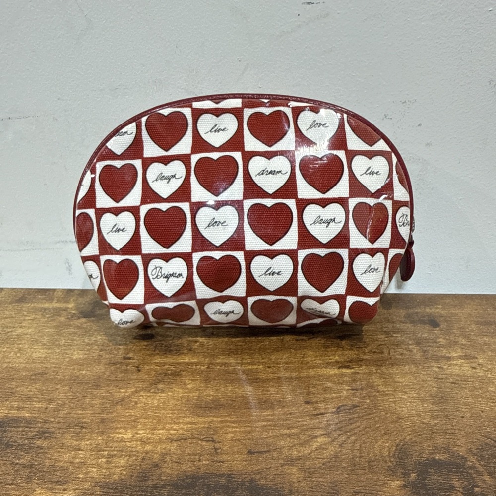 Brighton Heart Makeup Bag Live, Love, Laugh, Dream Rare 6"